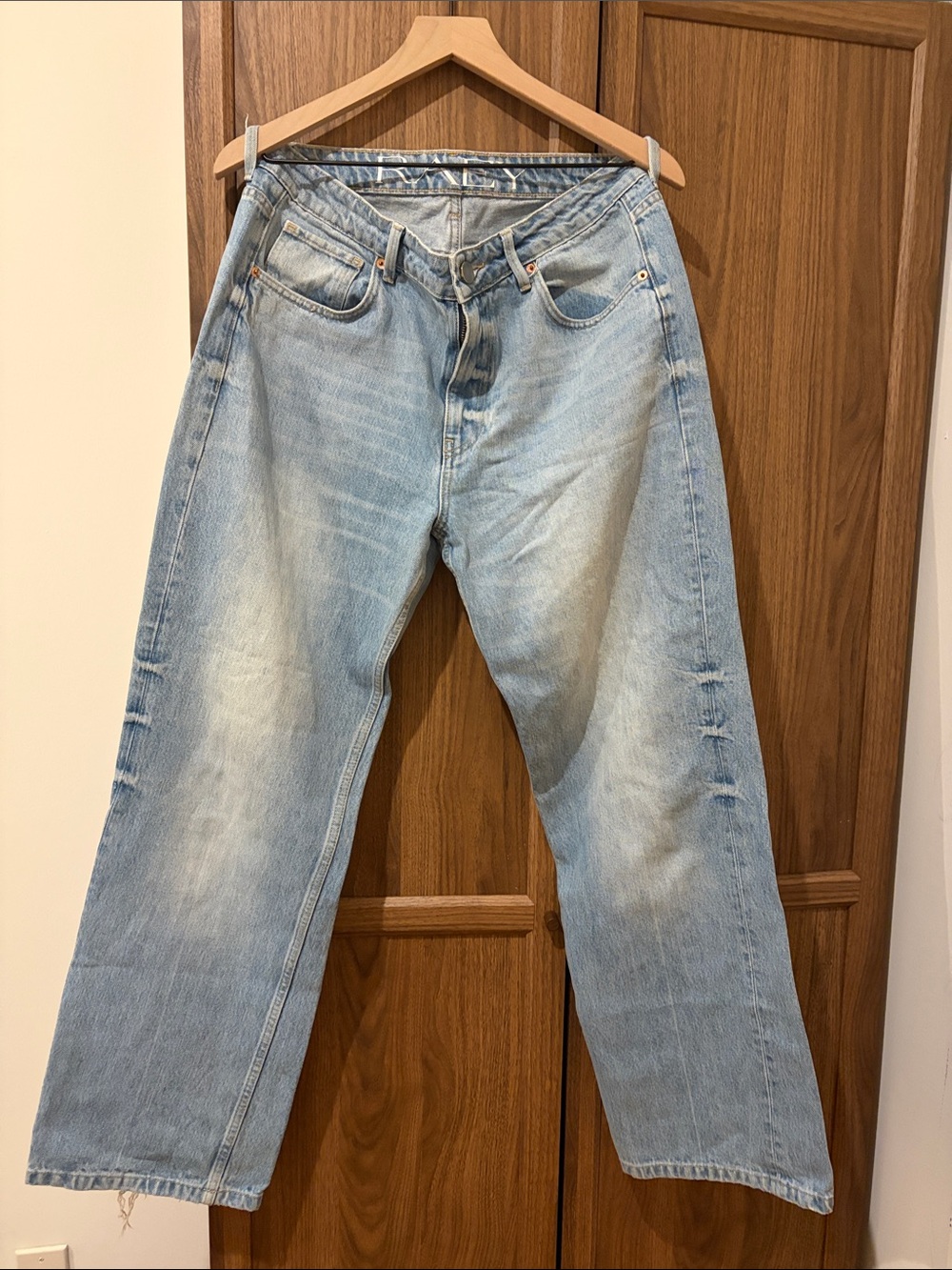 Women's Light Blue Wide Leg Jeans - Relaxed Flare